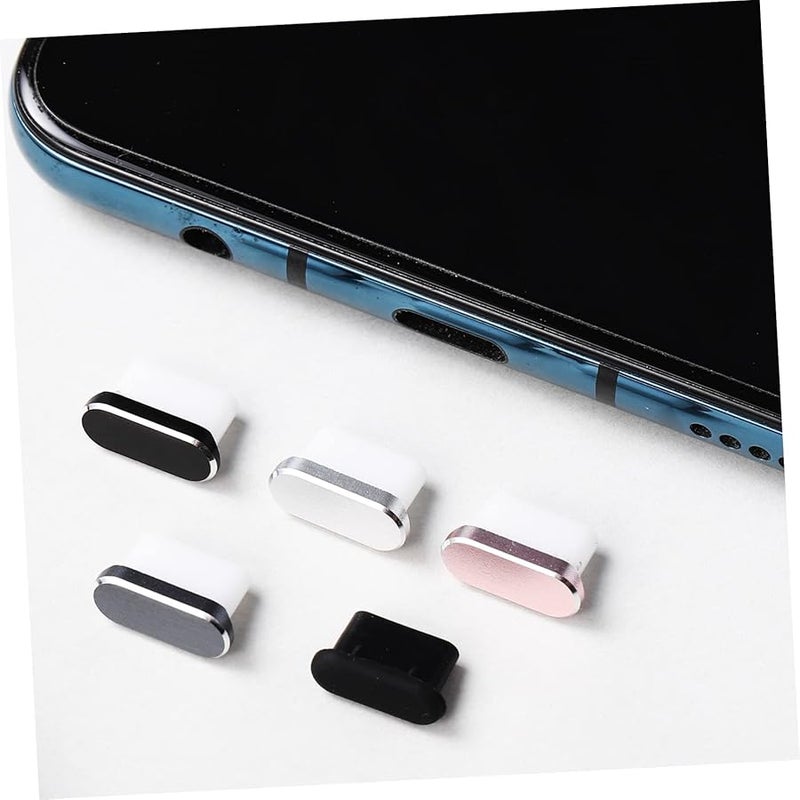 14 قطعة من سدادات منفذ USB C باللون الأسود لحماية منفذ شحن الهاتف من الغبار - Image 4